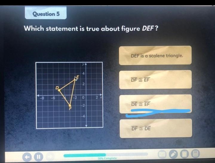 Which statements is true about figure DEF? (I NEED HELP PLEASE) ITS DUE TODAY-example-1