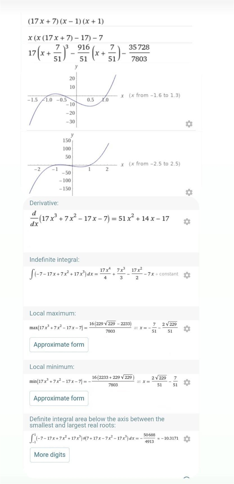 Decompose 17x^3+7x^2-17x-7 divided by (x-1)^2(x+1)^2 into partial fraction​-example-1