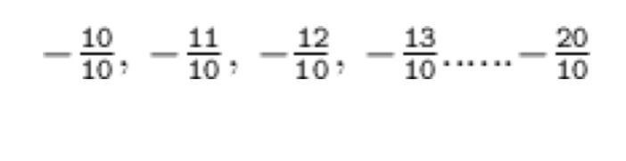 List 10 fractions between: -1 and -2.-example-1