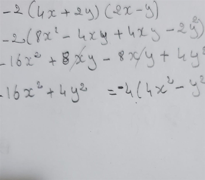 PLZ HELPP expand and simplify by collecting like terms -2(4x+2y)(2x-y)-example-1