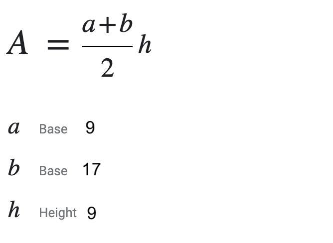 What is the area of the shaded trapezoid?-example-1