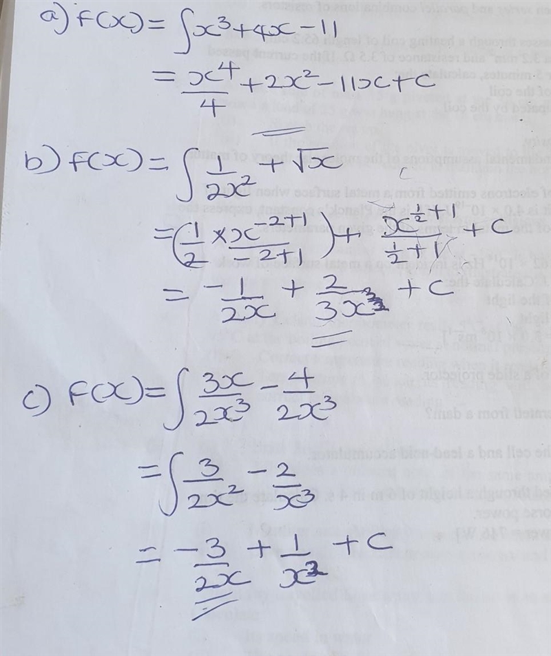 Integration as the Inverse of Differentiation, Integration of ax" and Integration-example-1