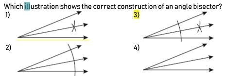 Which illustrates the construction of the bisector of an angle-example-1