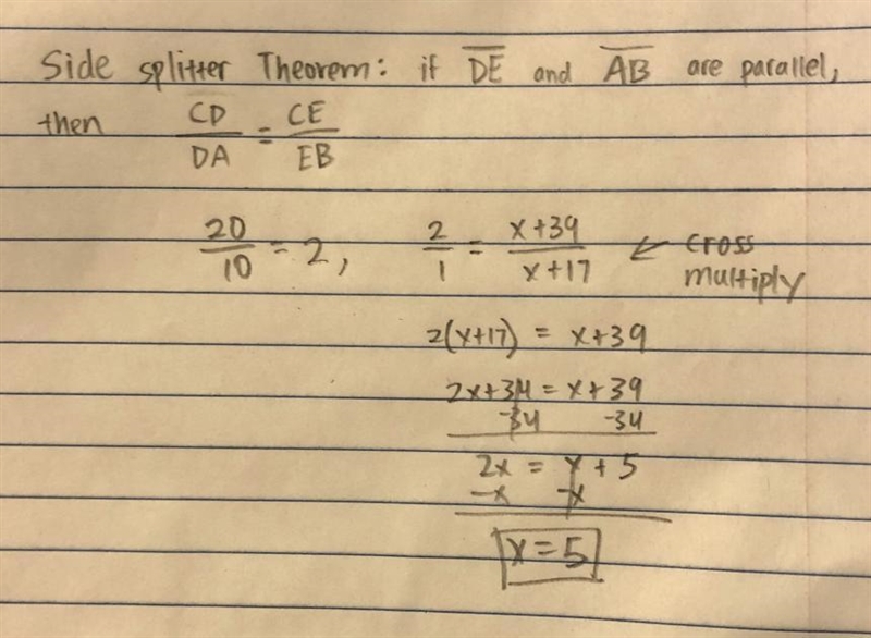 Find the value of x in the image below.-example-1