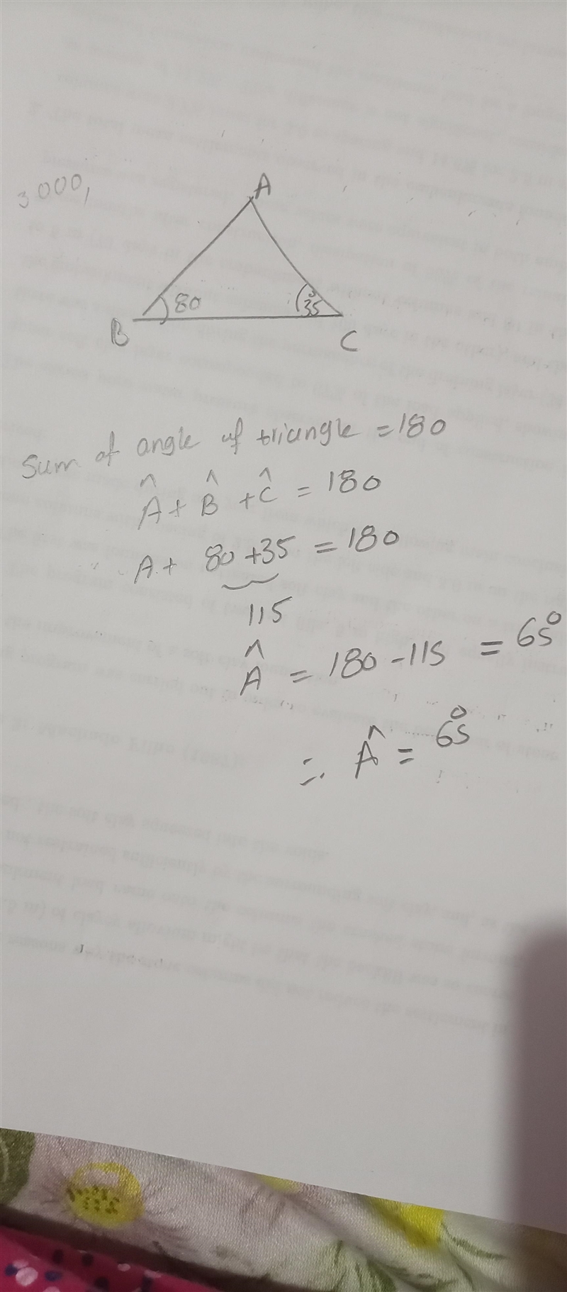 Given that A , B and C are the vertices of a triangle and that ∠ C B A = 80 ∘ and-example-1