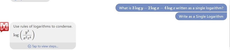 What is 3logy−2logx−4logz written as a single logarithm?-example-1