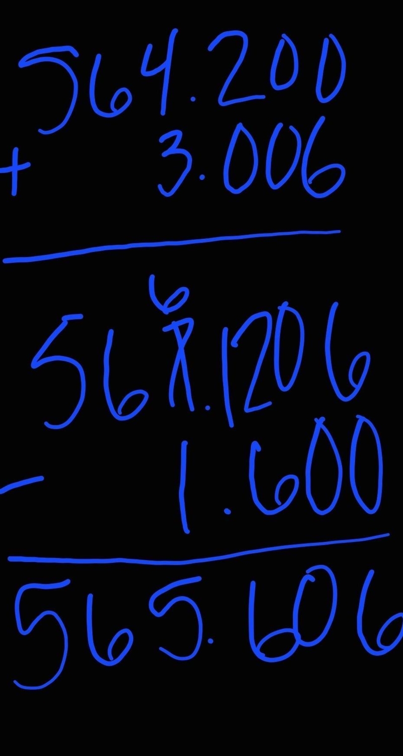 What is 564.2+3.006-1.6?-example-1