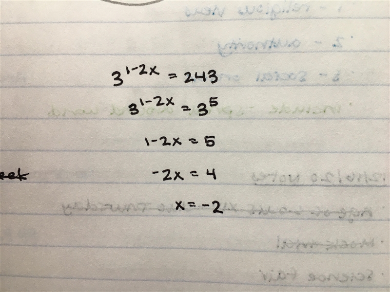 3 ^ (1 - 2x) = 243 - - --example-1