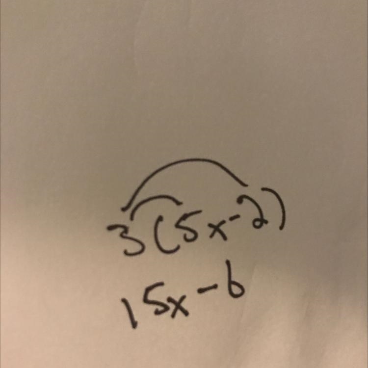 What is equivalent to 3(5x − 2)?-example-1