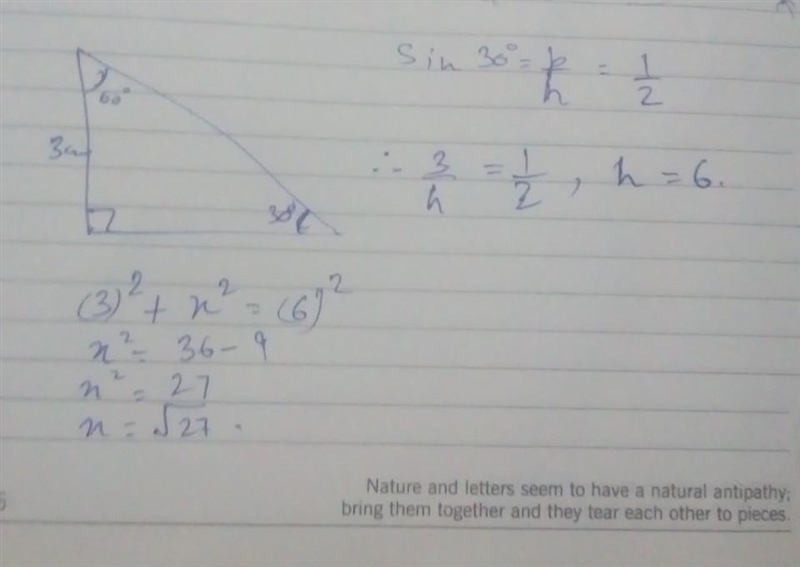 Find the indicated side of the triangle. 30° a = [?] help please quick-example-1