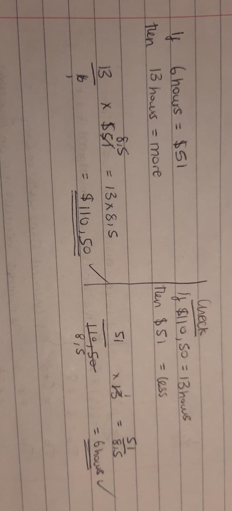 The money you make for a job varies directly with the amount of hours that you work-example-1