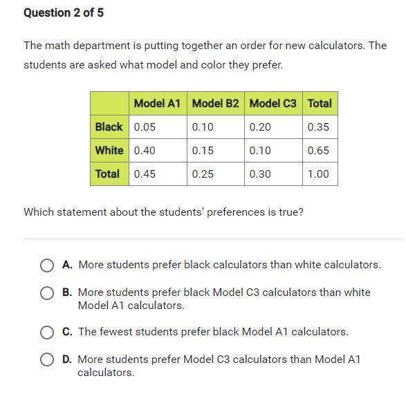 The math department is putting together an order for new calculators. The students-example-1