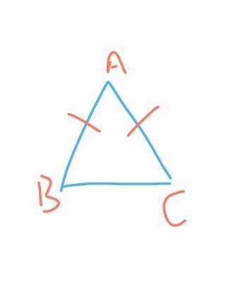 ABC is an isosceles triangle: AC = 13cm. What is the length of AB?-example-1