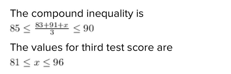 HI PLS HELP!!! A student scored 83 and 91 on their first two quizzes. Write and solve-example-1