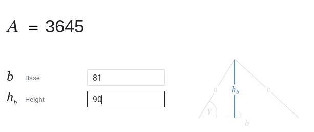 Find the area of each triangle . Units are not to scale .-example-5