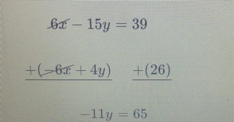 Which of these strategies would eliminate a variable in system of equations? 2x+3y-example-1