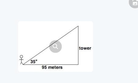 Express the height of the tower in terms of trigonometric ratios. A) 35(cos95°) B-example-1