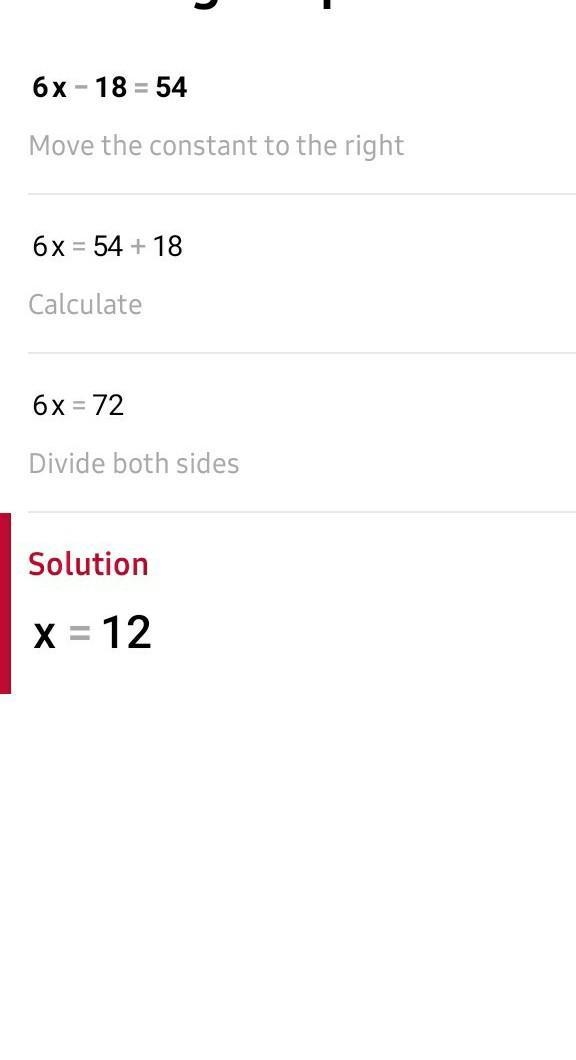 6x-18=54 what does the x represent-example-1