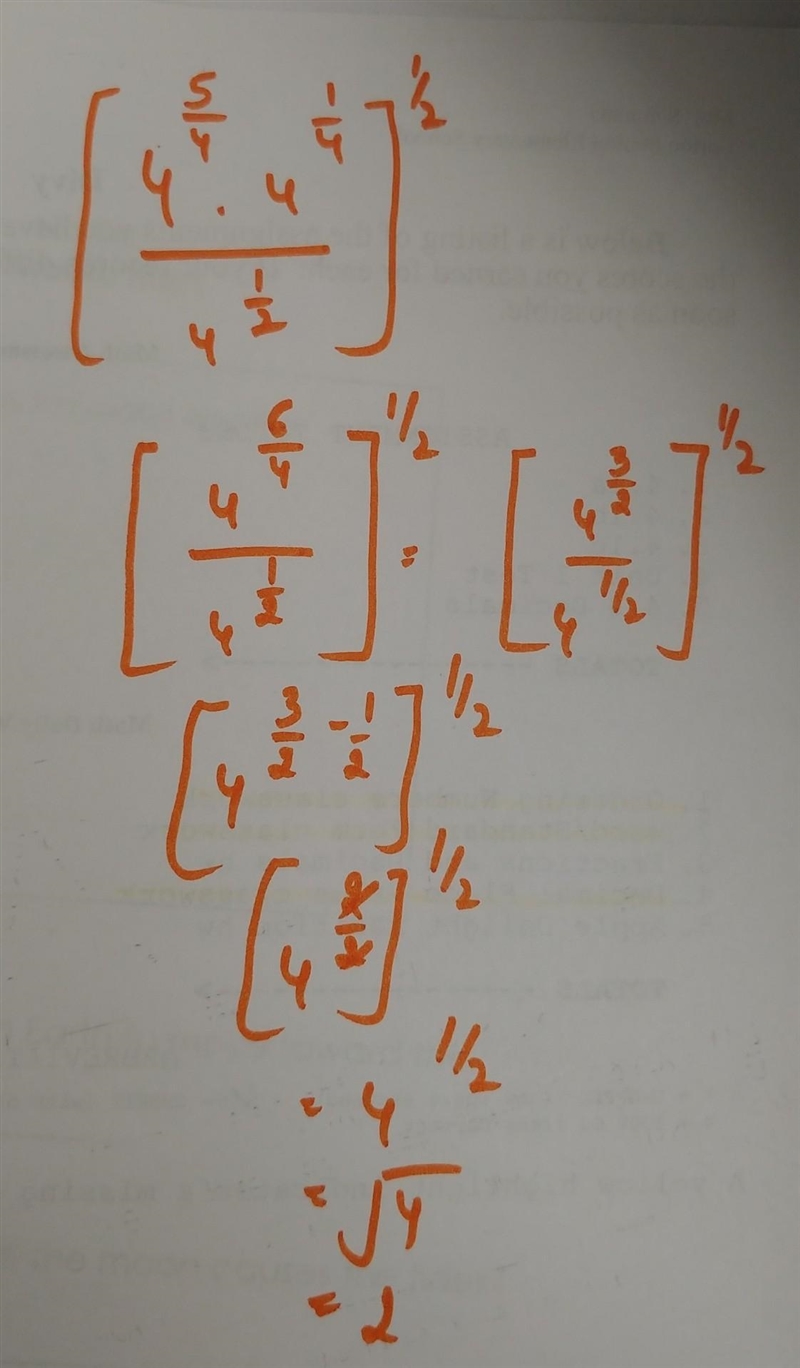 Which expression is equivalent to ((4^(5/4)x4^(1/4))/4^1/2)^1/2 ? ^16sqrt4^5 Sqrt-example-1