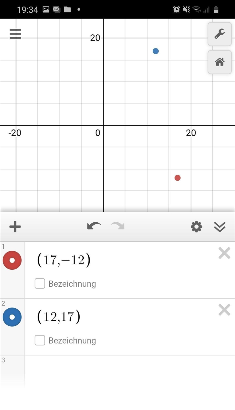 Missy’s rotation maps point K(17, –12) to K’(12, 17). Which describes the rotation-example-1