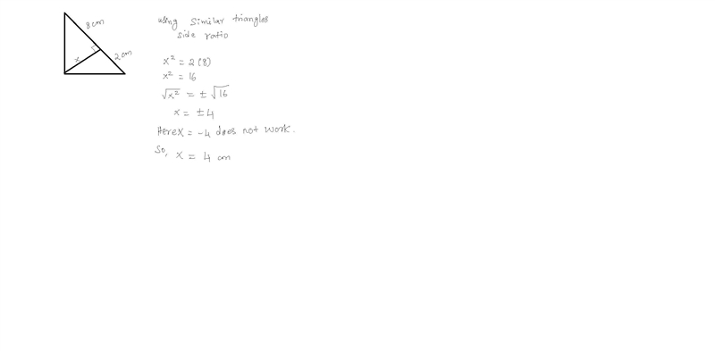 The altitude to the hypotenuse of a right triangle divides the hypotenuse into segments-example-1