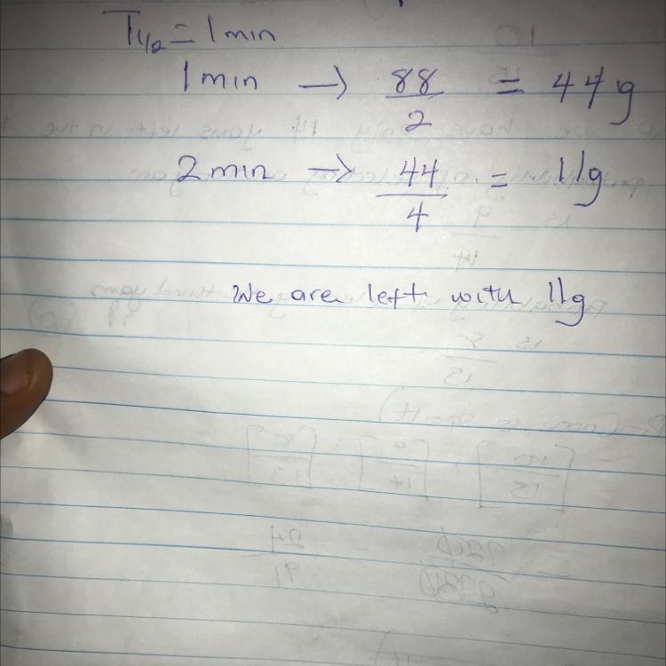 The half-life of a radioactive kind of protactinium is one minute. If you start with-example-1