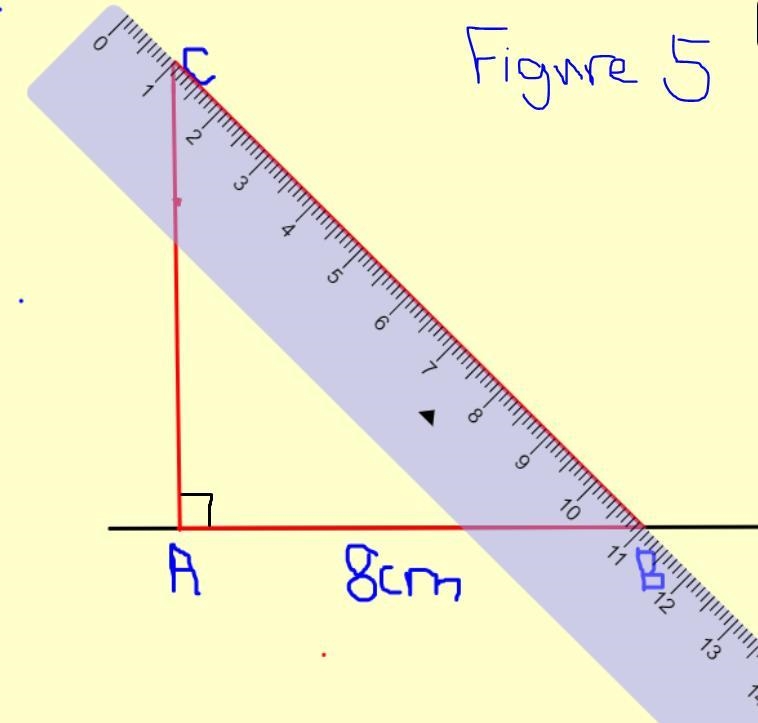 Using a protractor and a ruler, accurately construct a triangle ABC where AB = AC-example-3