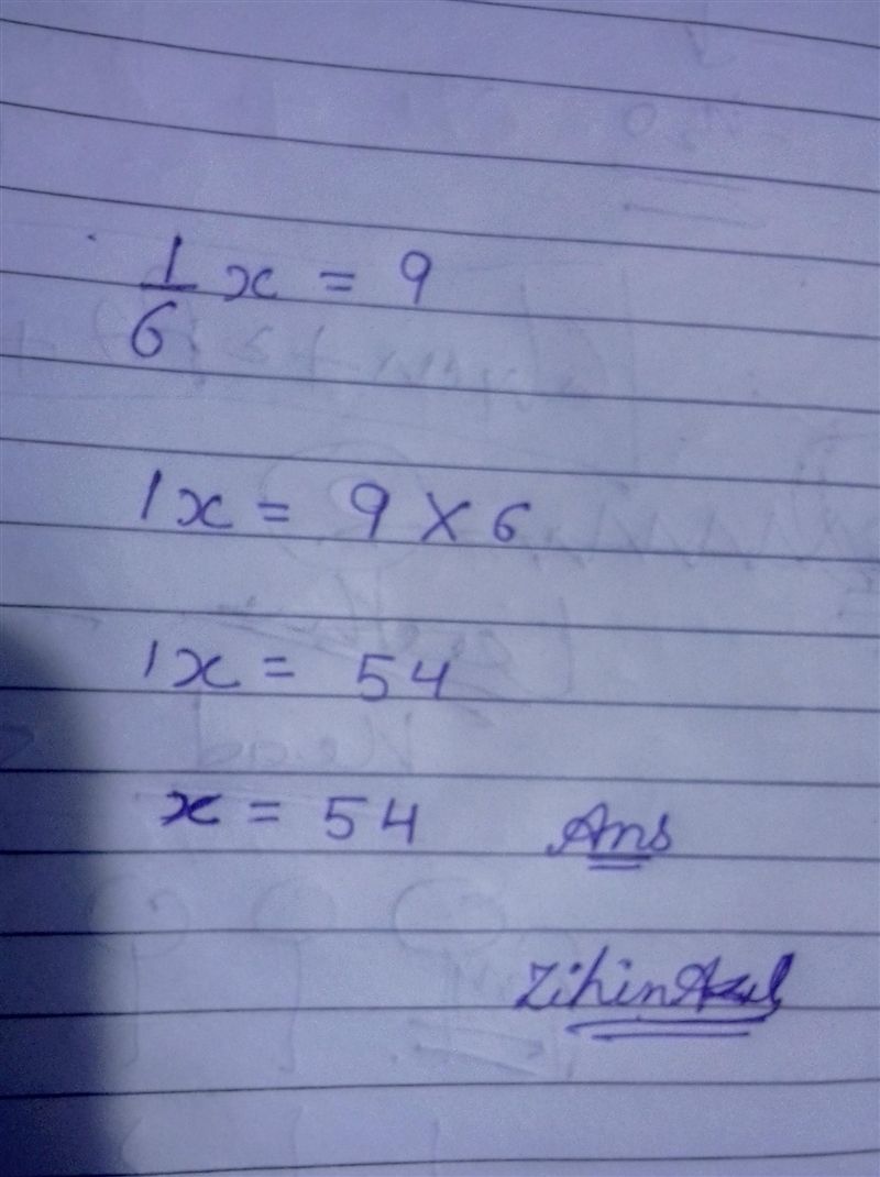 1 _x = 9 6 Solving equations-example-1