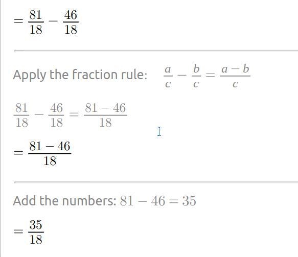 9/2 - 23/9=? plss help ​-example-1