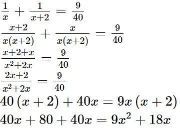 Please answer fast!!!!!! The sum of the reciprocals of two consecutive even integers-example-4