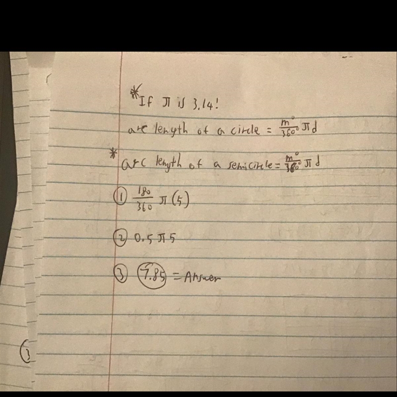 Find the arc length of the semicircle with a radius of 5-example-1