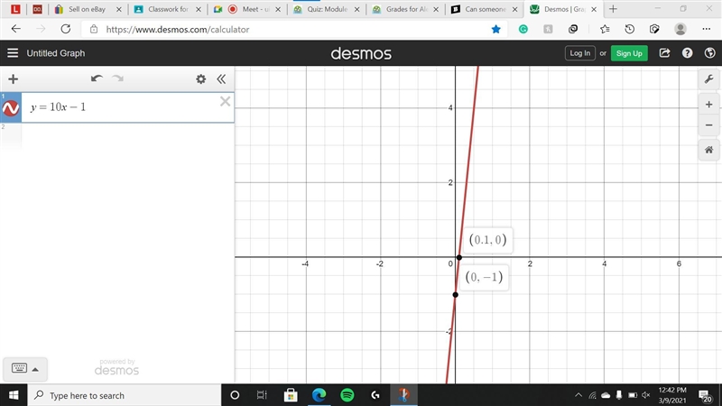 Can someone help me out with y=10x-1-example-1