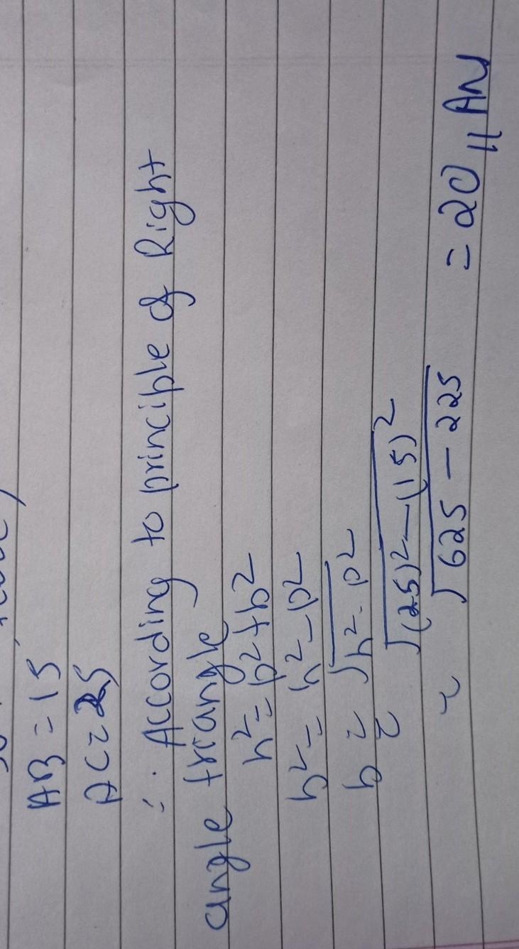 Find the missing measurement using the pathagreham theorem. Show steps​-example-1