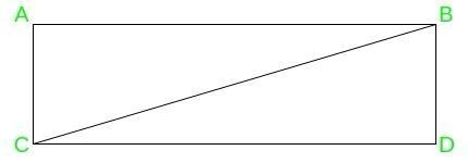 A rectangle is 7 ft by 12 ft. Find the length of its diagonal. Round to the nearest-example-1