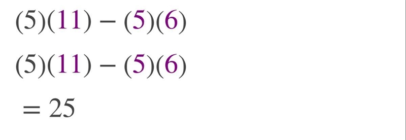 Evaluate 5z − xy when x= 5, y= 6, and z=11-example-1