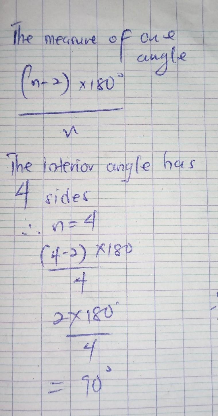 Find the measure of one interior angle for the following regular polygon-example-1