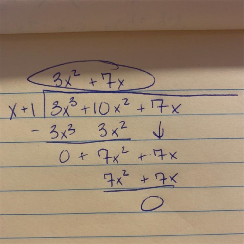 3x^3+10x^2+7x divided by x+1-example-1