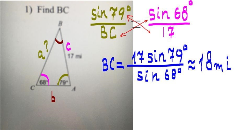 Find the measurement of BC. Need help please- and also explanation.-example-1