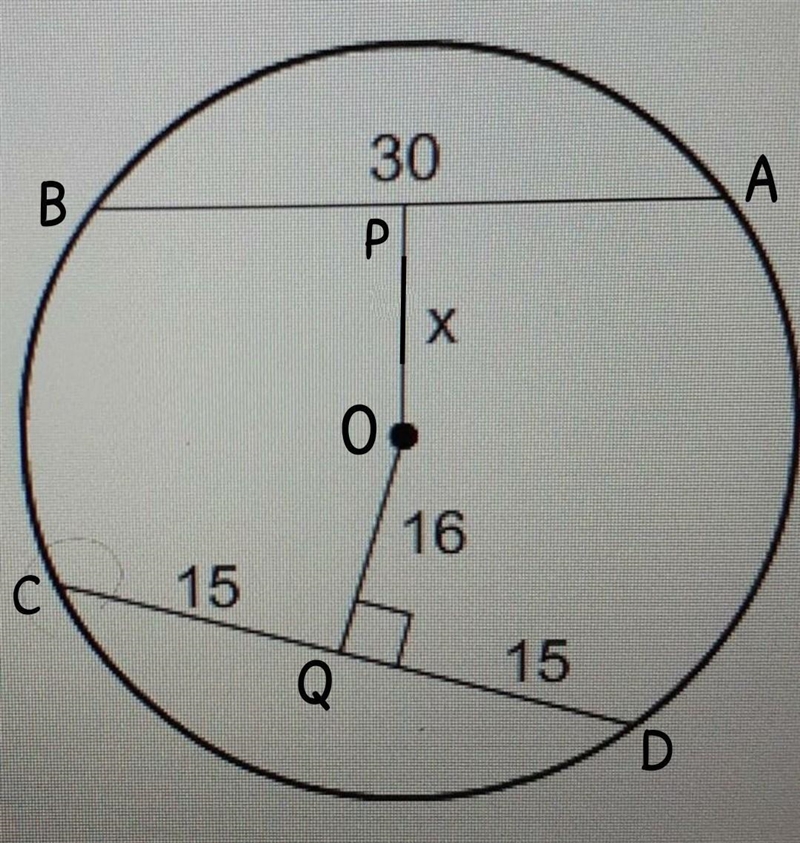 What is the value if X? A) 16 B) 30 C) 8 D) 15 A step by step analysis would be greatly-example-1