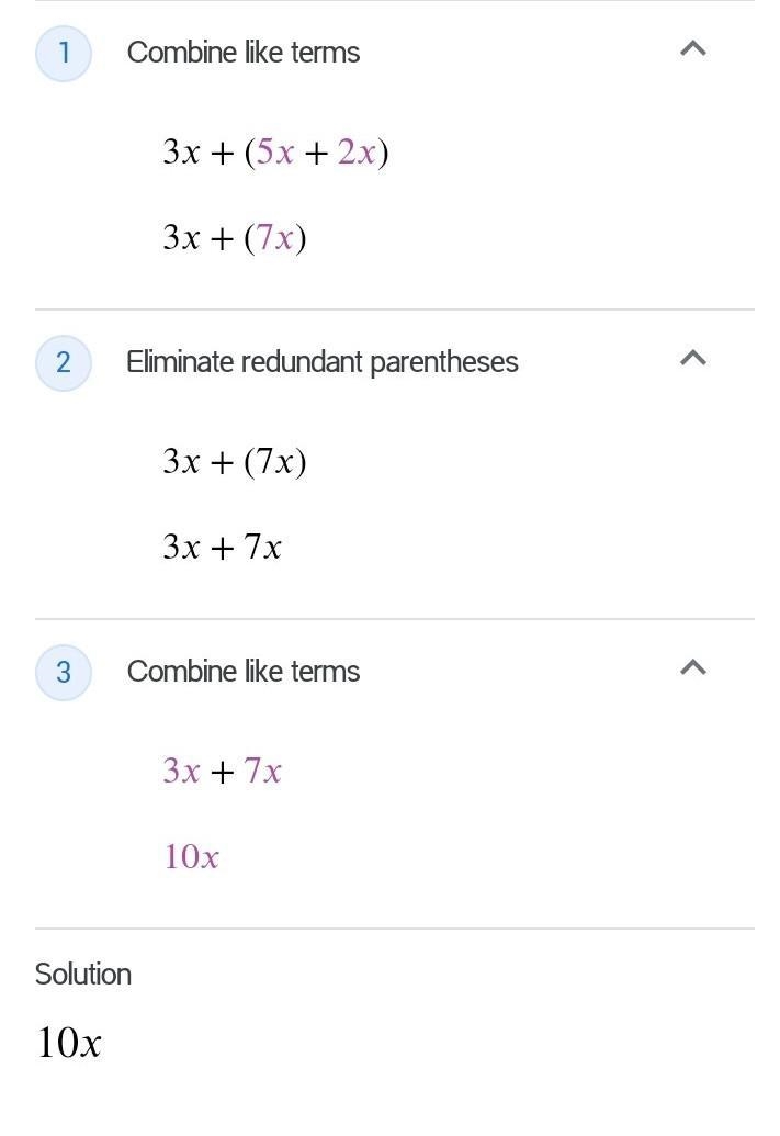 3x +(5x+2x) communative and distrbutibe properties-example-1