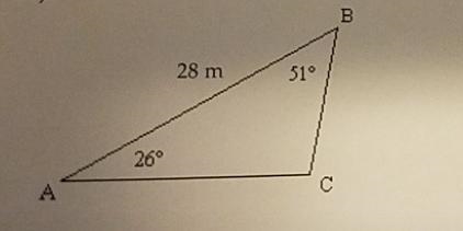 2. Solve the triangle. Round to the nearest tenth when necessary or to the nearest-example-1