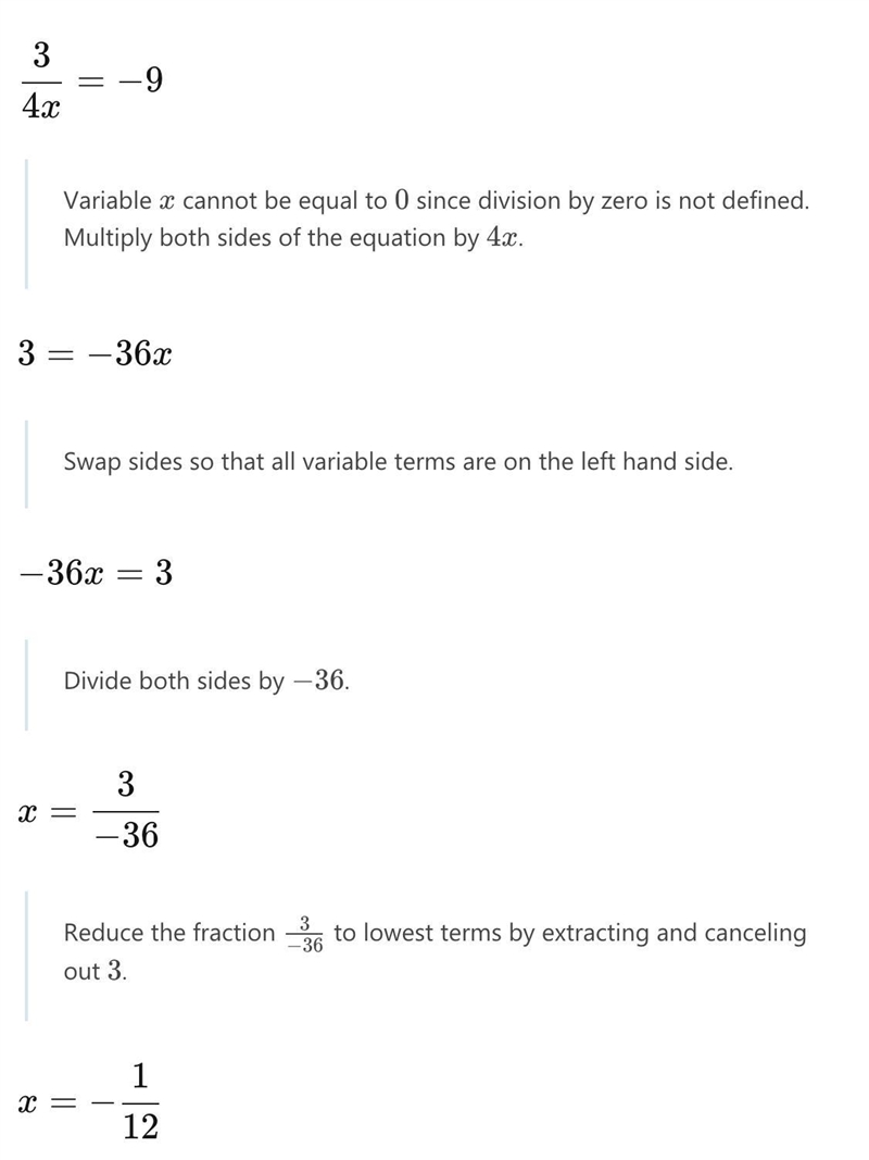 Solve for x -4/7x=-1 3/4x=-9-example-2