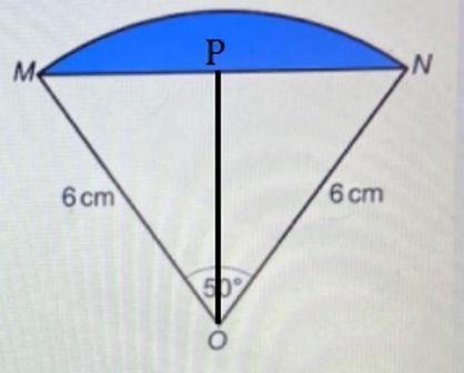 The diagram shows a vector of a circle centre O and radius 6 cm. Mn is a chord of-example-1