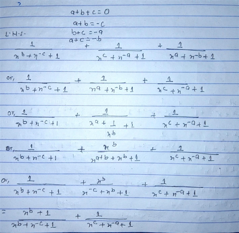 Hey what's the amswer \: if \: \: a + b + c = 0 ​-example-1