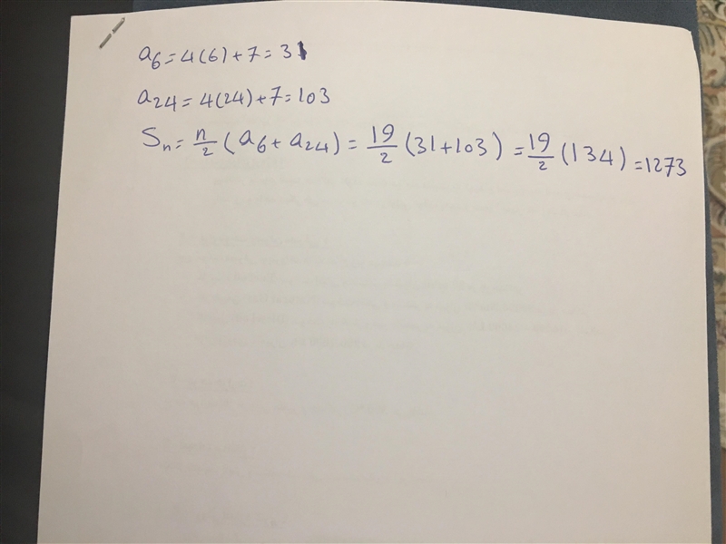 Find the sum of the arithmetic series-example-1