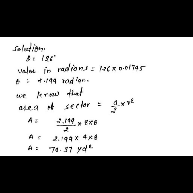 What Is The Area Of The Sector Below? Explain Steps-example-1