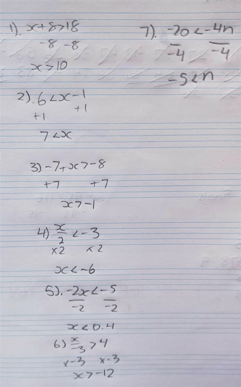 One Step Inequalities Solve each inequality and give the first 3 integers that satisfy-example-1