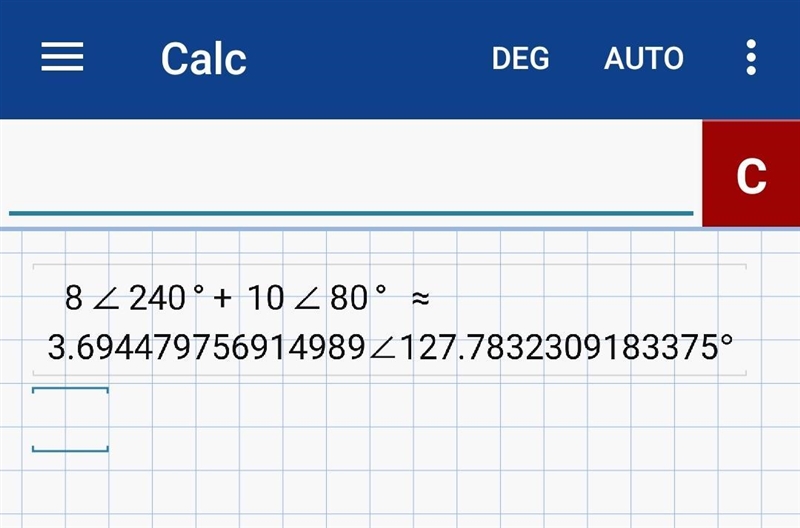 Find the magnitude and direction angle of the resultant vector. 7) First vector: (8,240°) Second-example-1