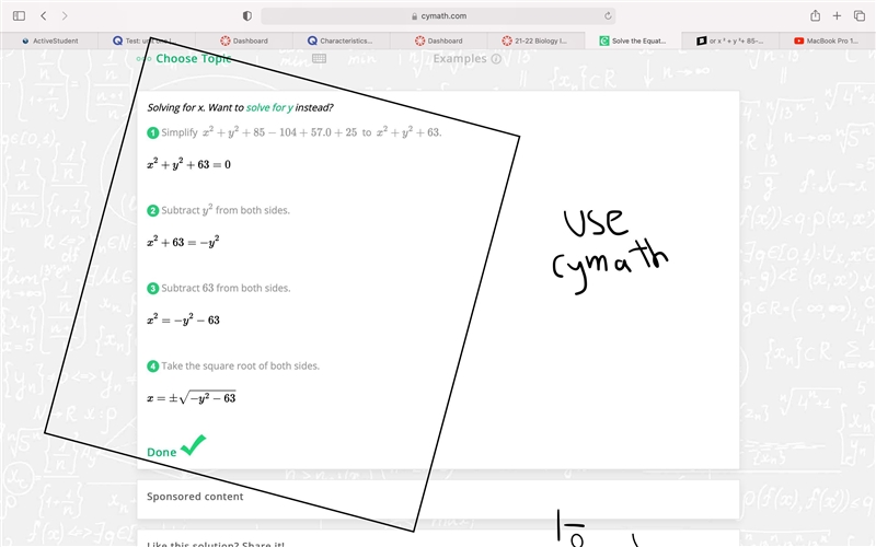 Or x ² + y ²+ 85-104 +57.0 +25=0 d) Equation of two diameters are xty=1 and doch lyss-example-1