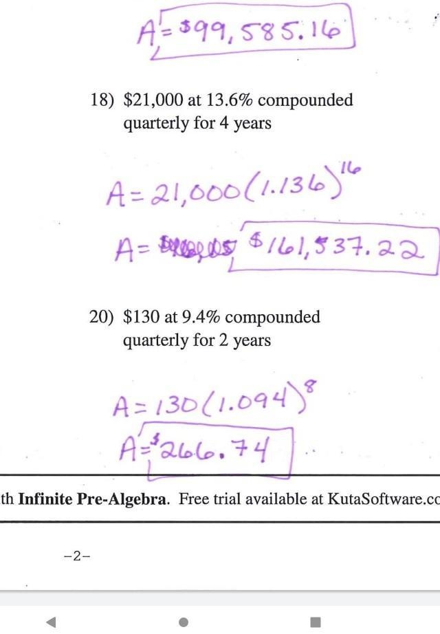 Find the final balance on $130 invested at an annual rate of 9.4% compounded quarterly-example-1